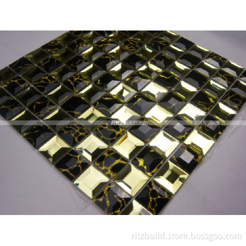 Classic Golded Glass Mosaic Tiles for Hotel and Indoor Decoration